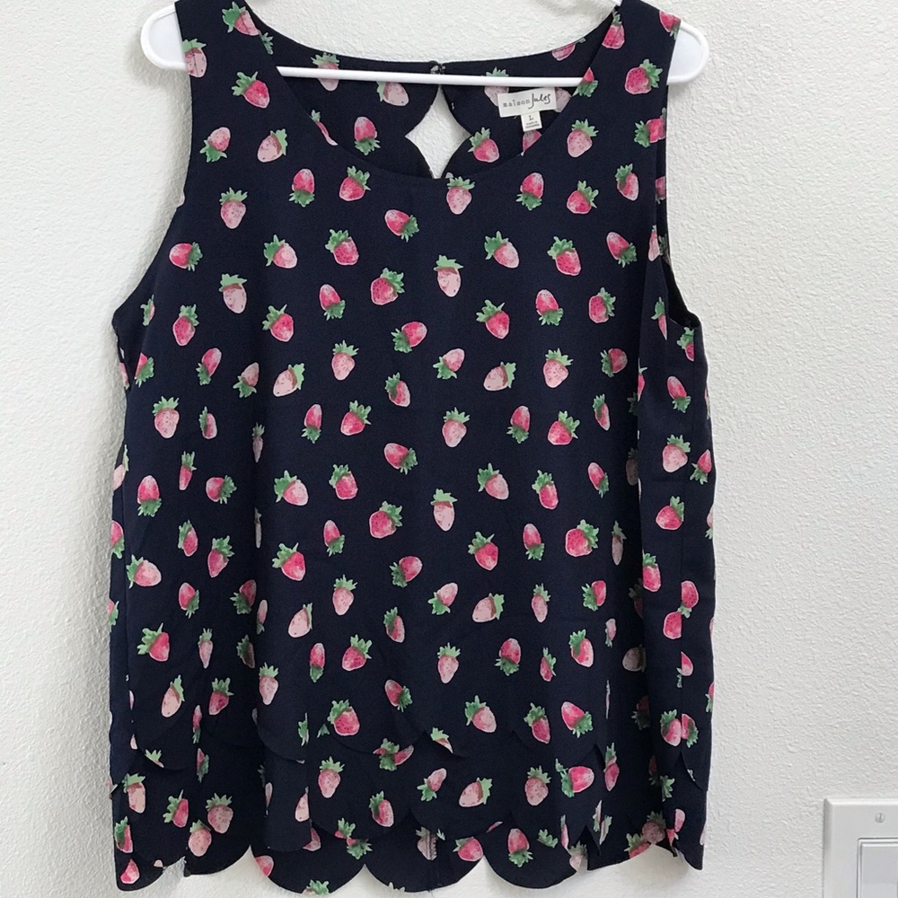 Madison Jules Strawberry Blouse
